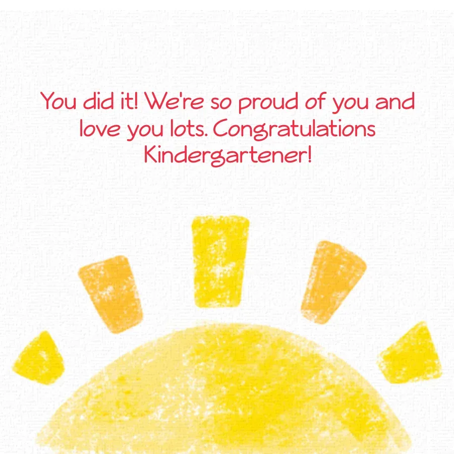 Preschool Crayons card inside right