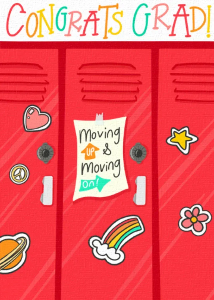 Grad Lockers card front