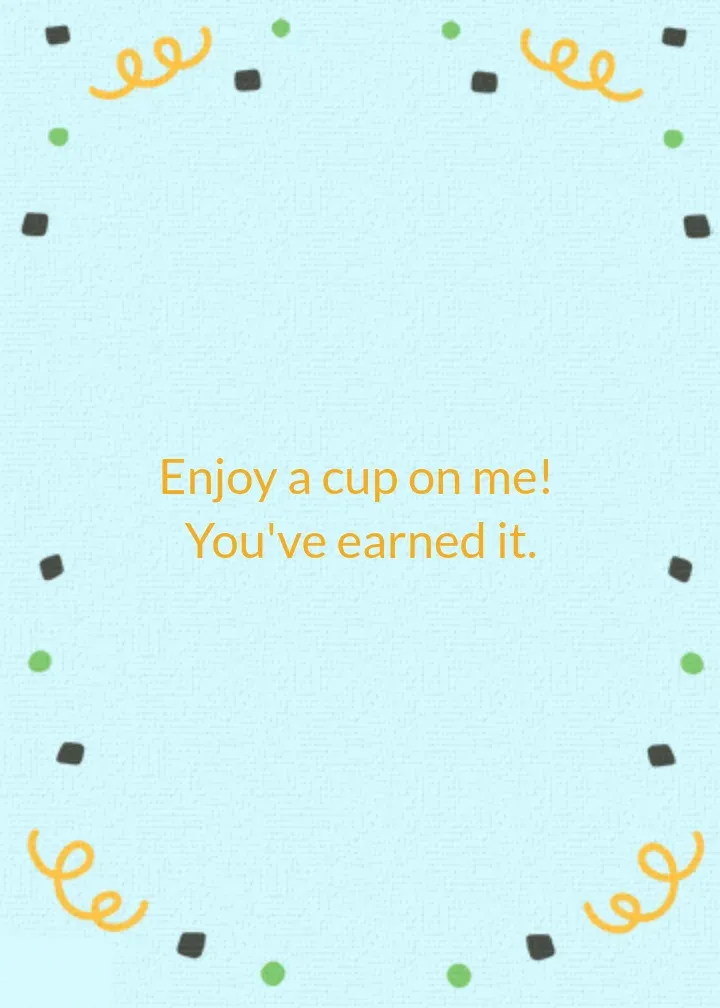 Latte Congrats Grad card inside right