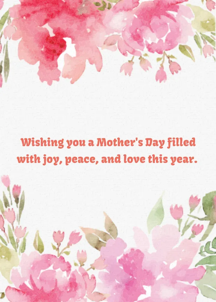 Mother's Day Blessings card inside right