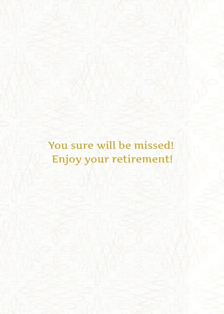 Goodbye & Good Luck Gold card inside right