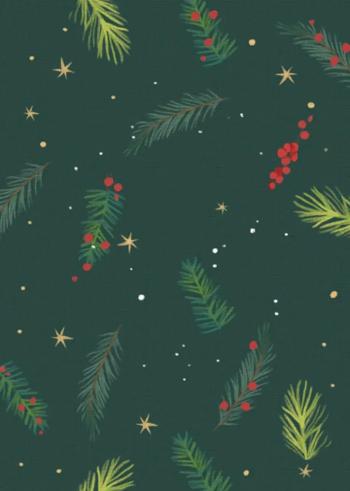 Holiday Terrarium card inside left