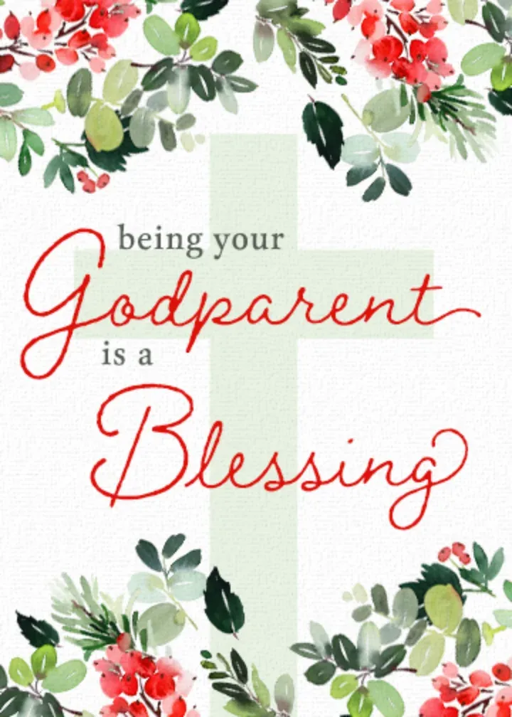 Godparent Blessing card front