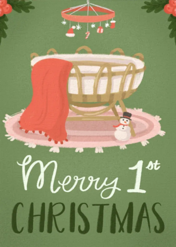 Nursery 1st Christmas card front