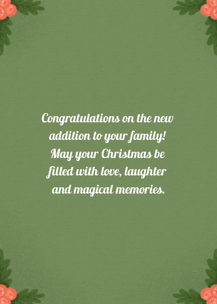 Nursery 1st Christmas card inside right