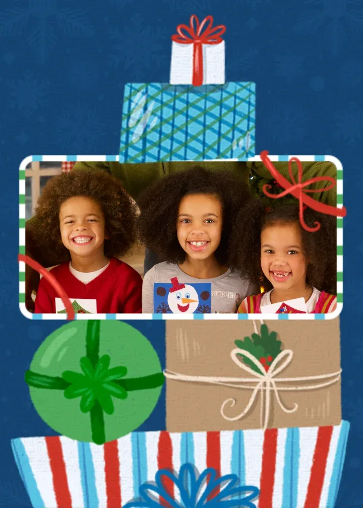 Present Stack Photo card front