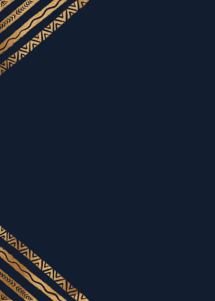 Golden Kwanzaa card inside left