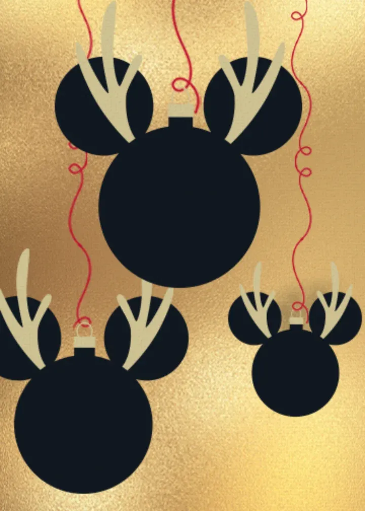 Holiday Minnie card inside left