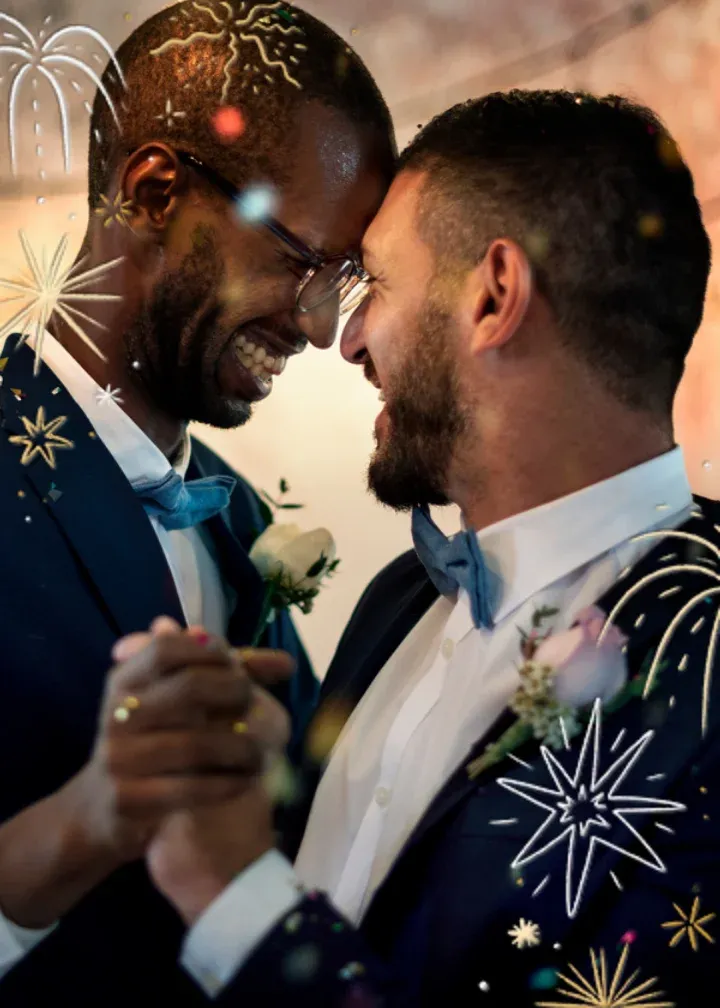 Gold Fireworks Photo card front