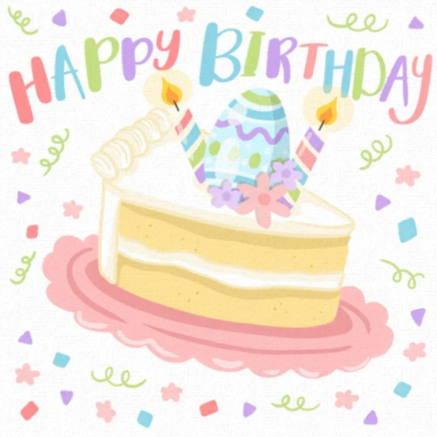 Easter Cake Slice card front