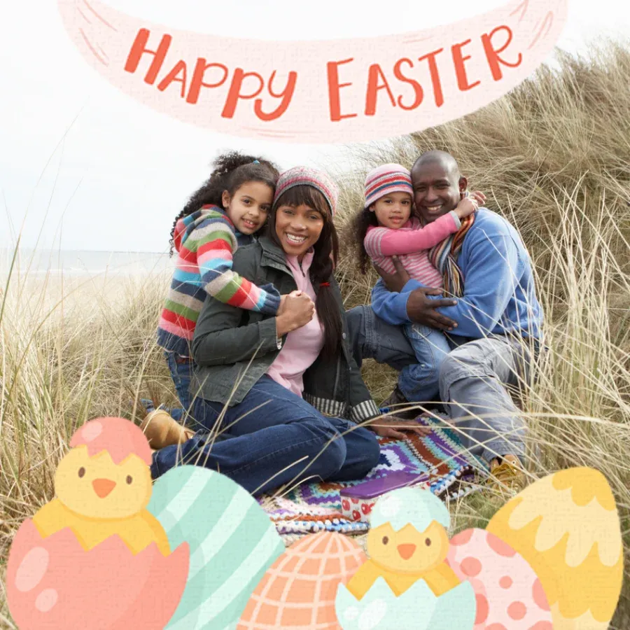 Easter Chicks card front