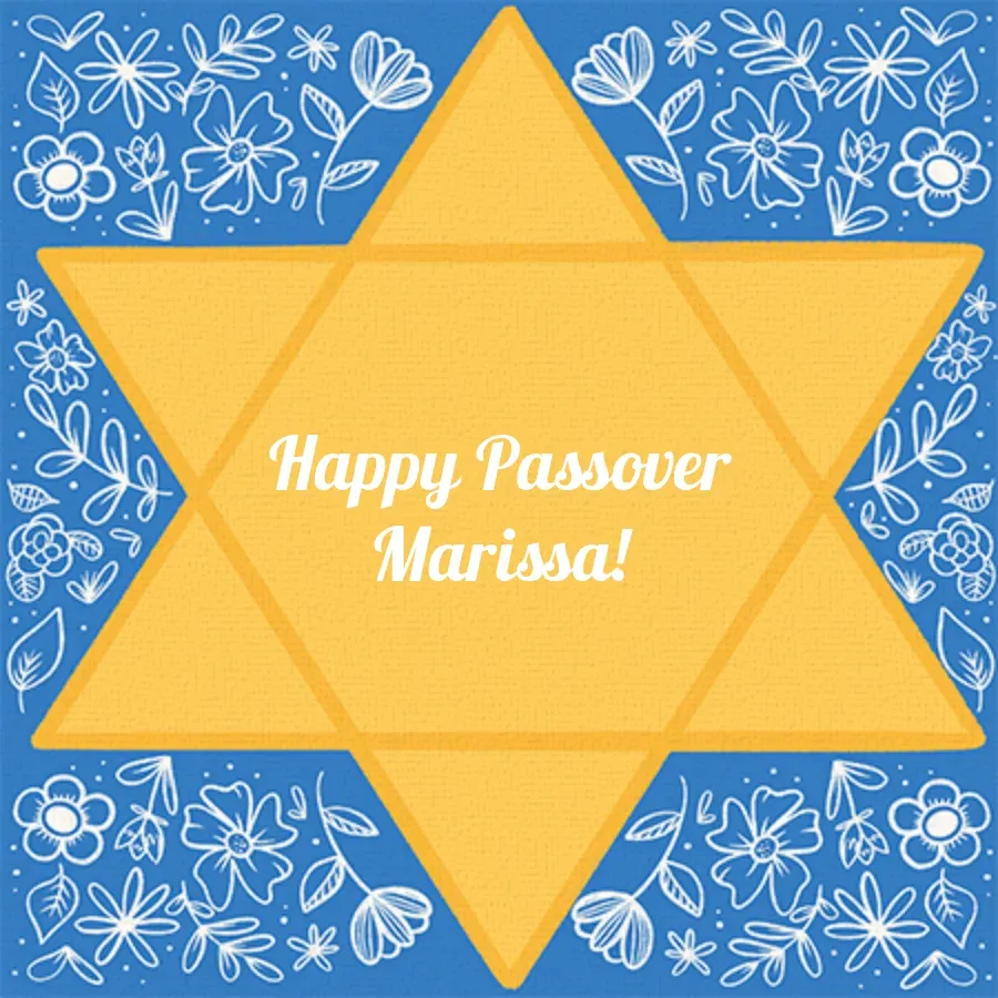Floral Star Passover card front