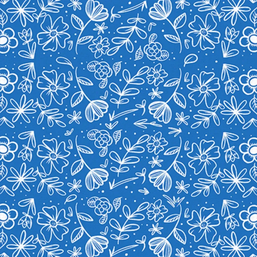 Floral Star Passover card inside left