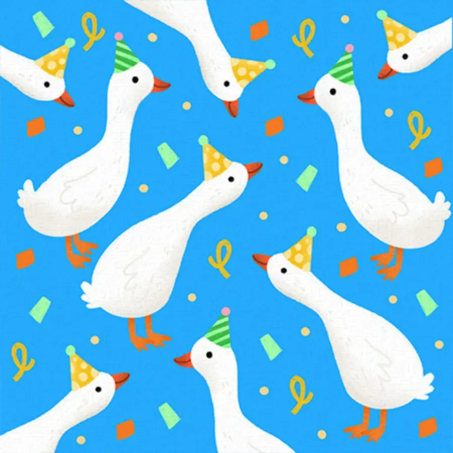 Silly Goose Birthday card inside left