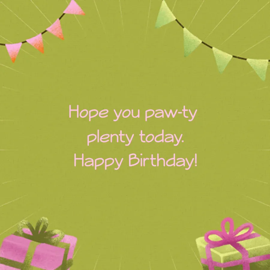 Purrrfect Birthday card inside right