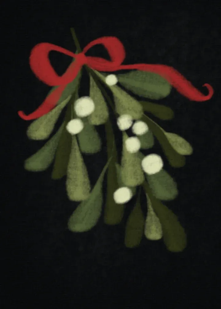 Magic & Mistletoe card inside left