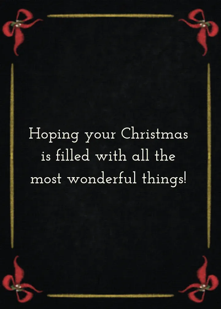 Magic & Mistletoe card inside right