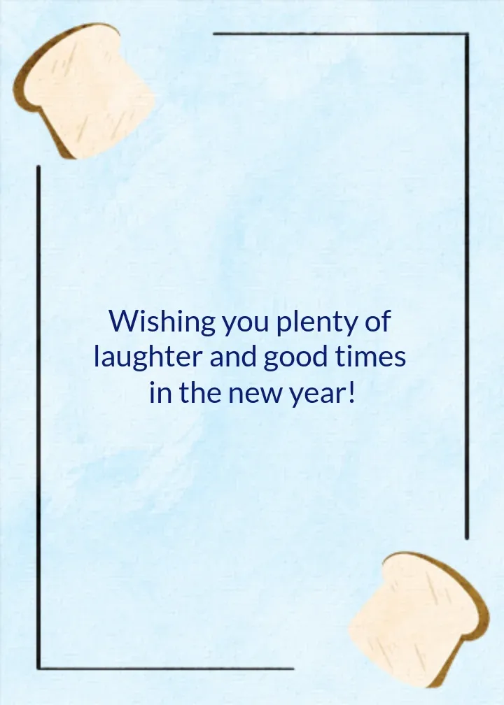 A Toast to the New Year card inside right
