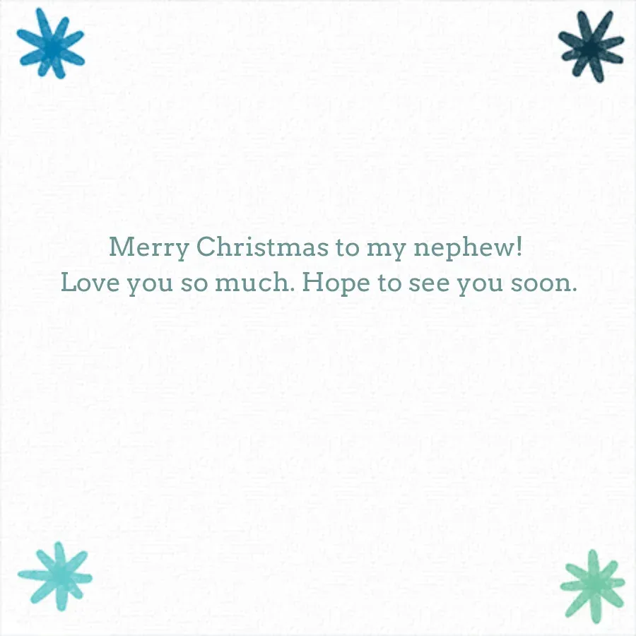 Ornament Son card inside right