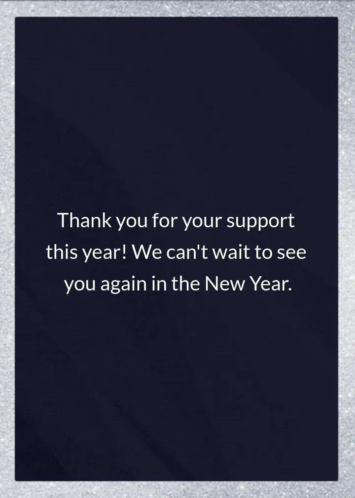 Grateful card inside right