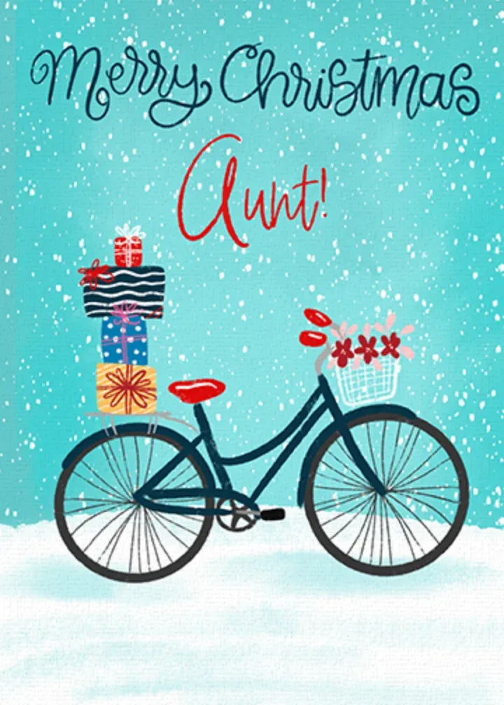 Aunt Bicycle card front