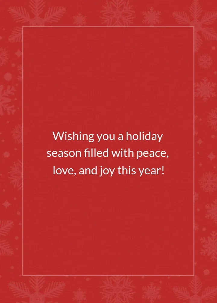 Joy to the World Photo card inside right