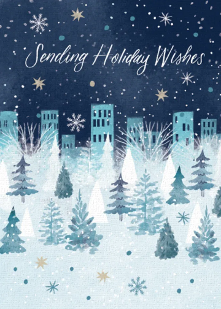 Holiday City Snow card front