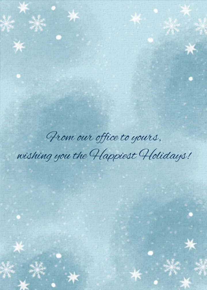 Holiday City Snow card inside right