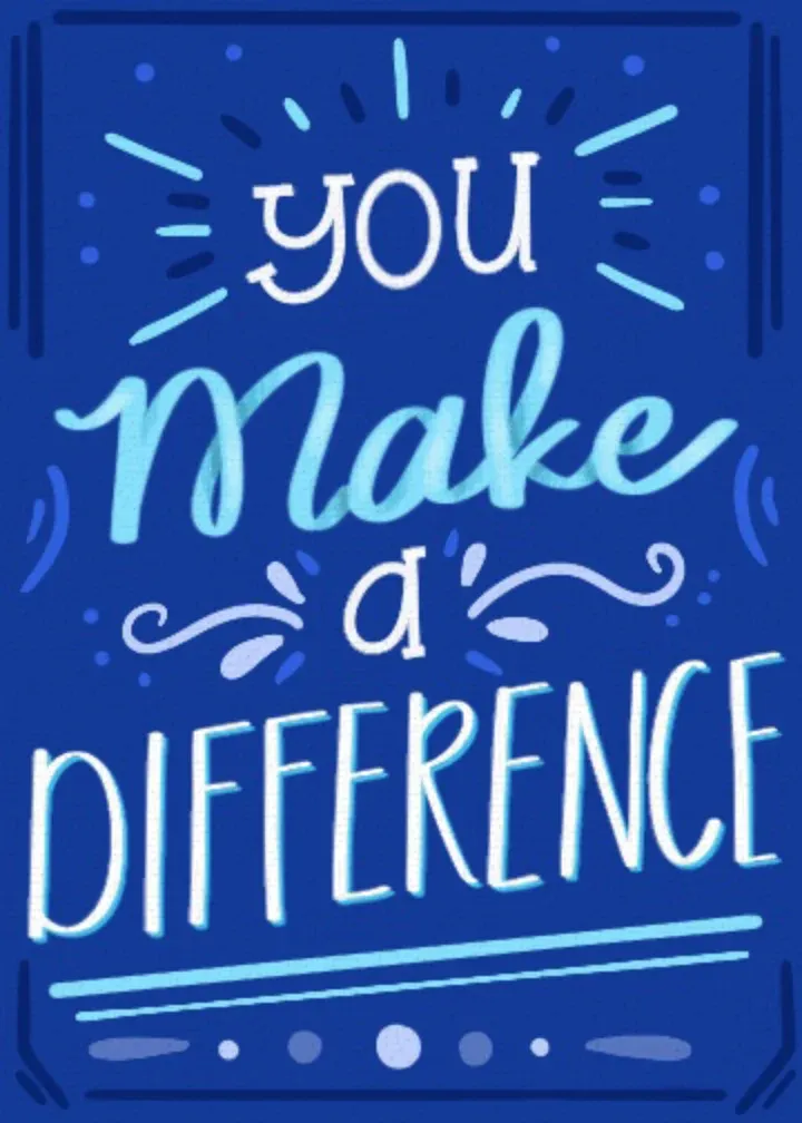 You Make A Difference card front