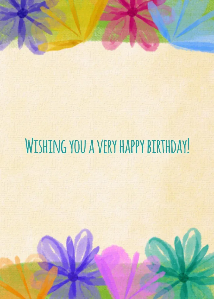 Spring Floral Cake card inside right