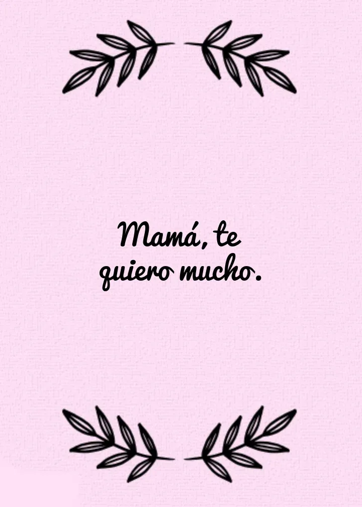 Para Mi Madre card inside right