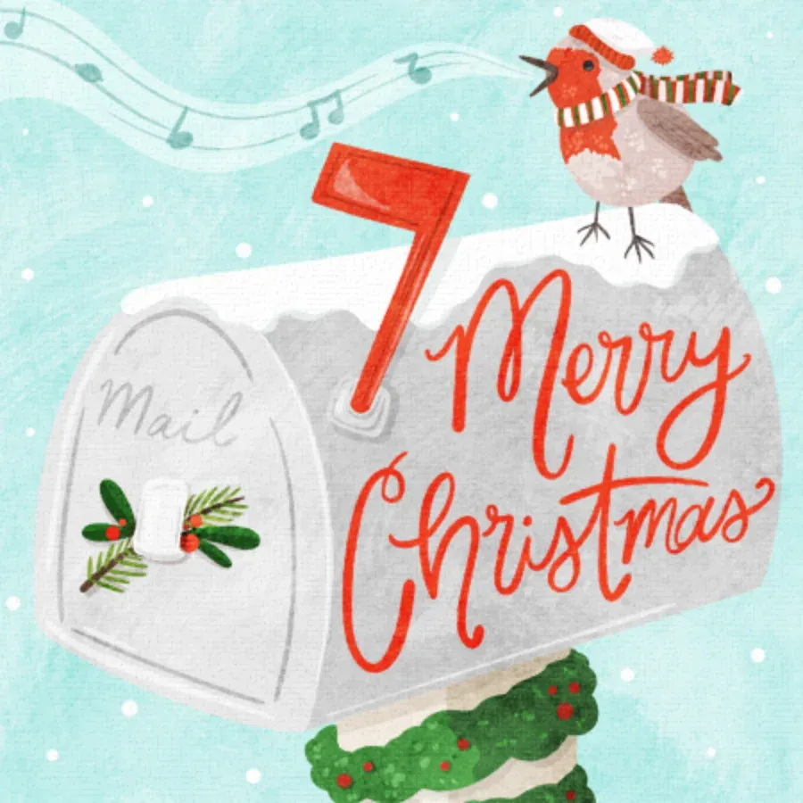 Christmas Mail card front