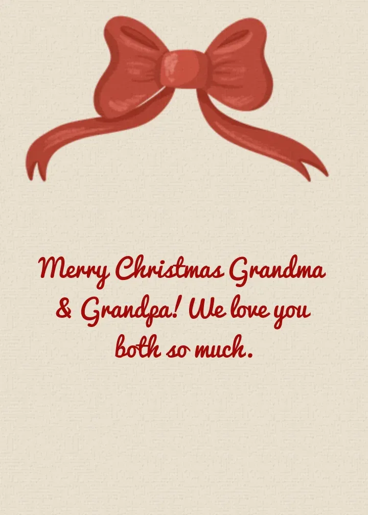 Grandparents Wreath card inside right