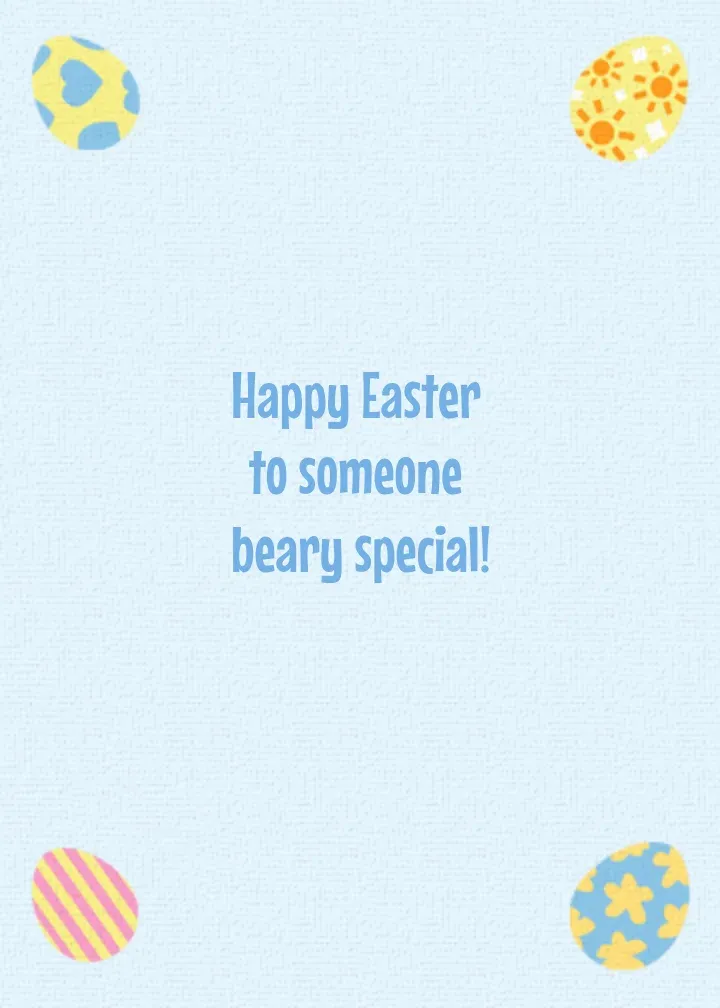 Care Bears | Easter card inside right