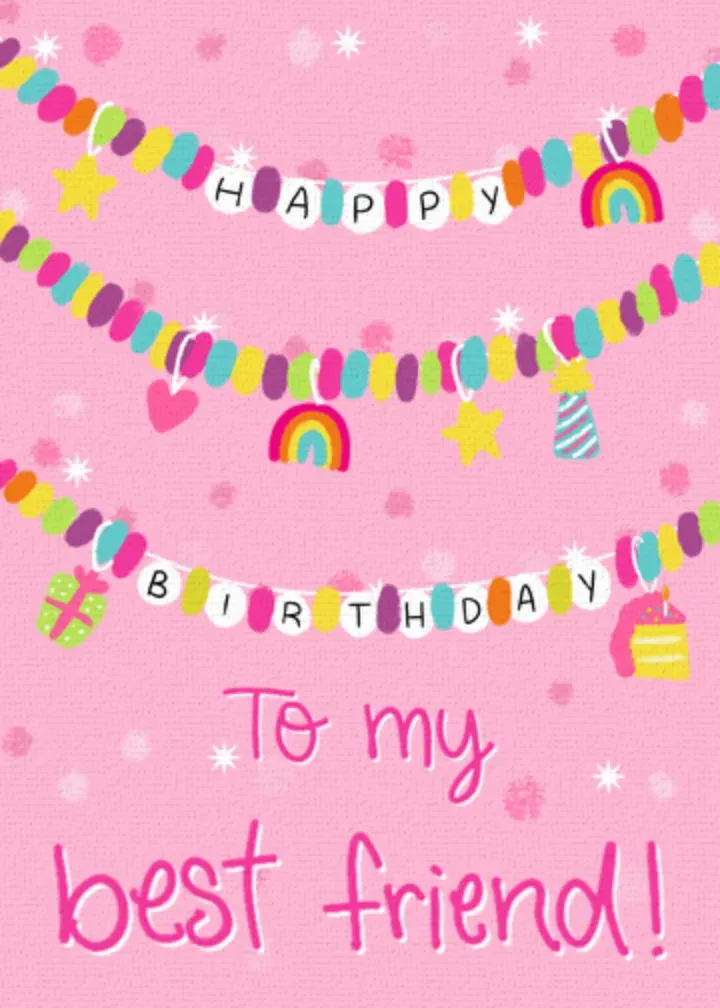 Friendship Bracelets Birthday card front