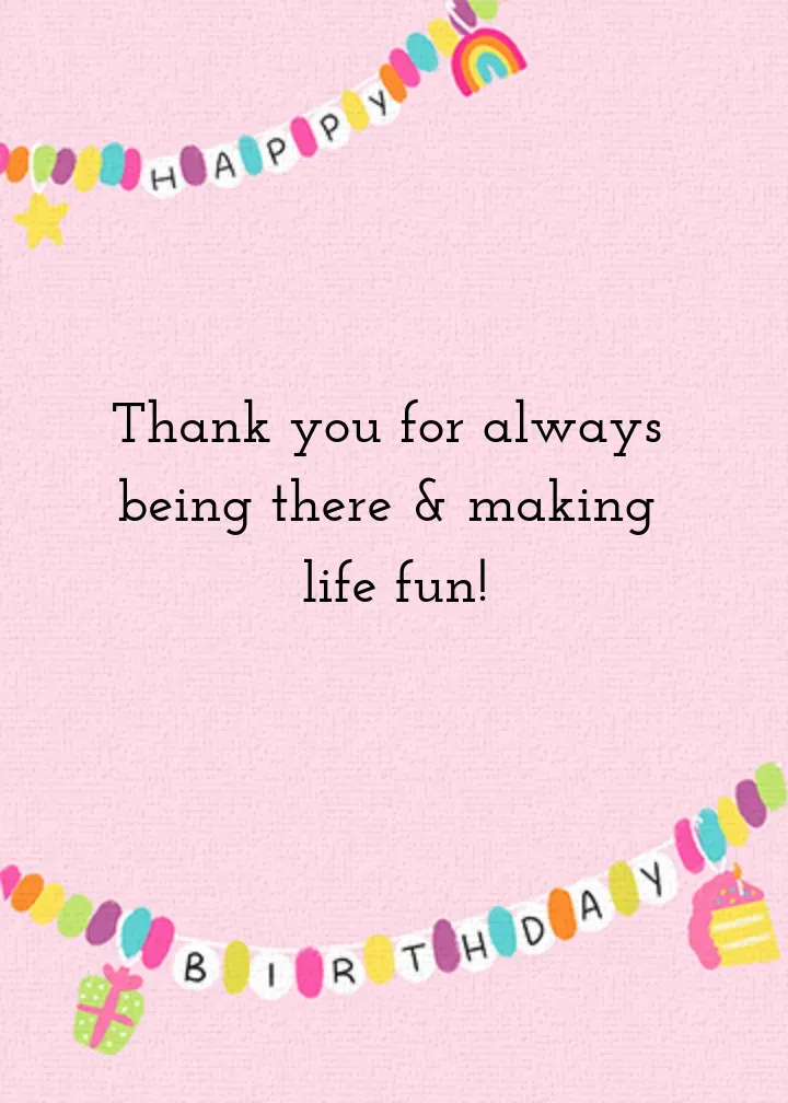 Friendship Bracelets Birthday card inside right