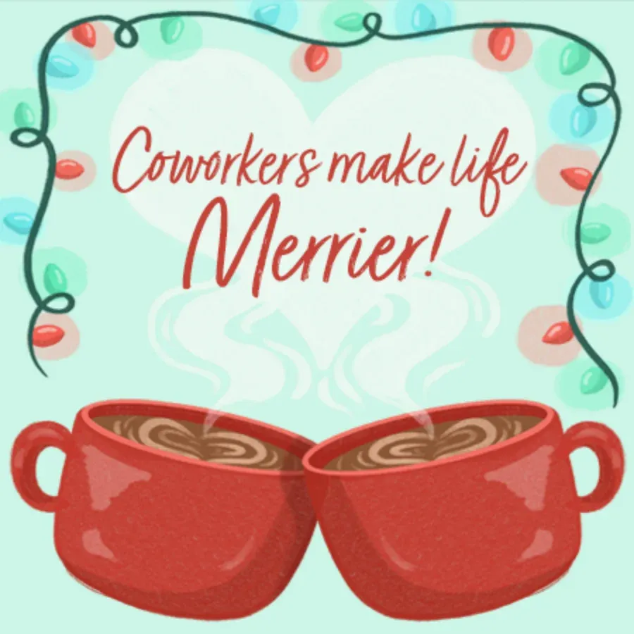 Merry Coworkers Coffee card front