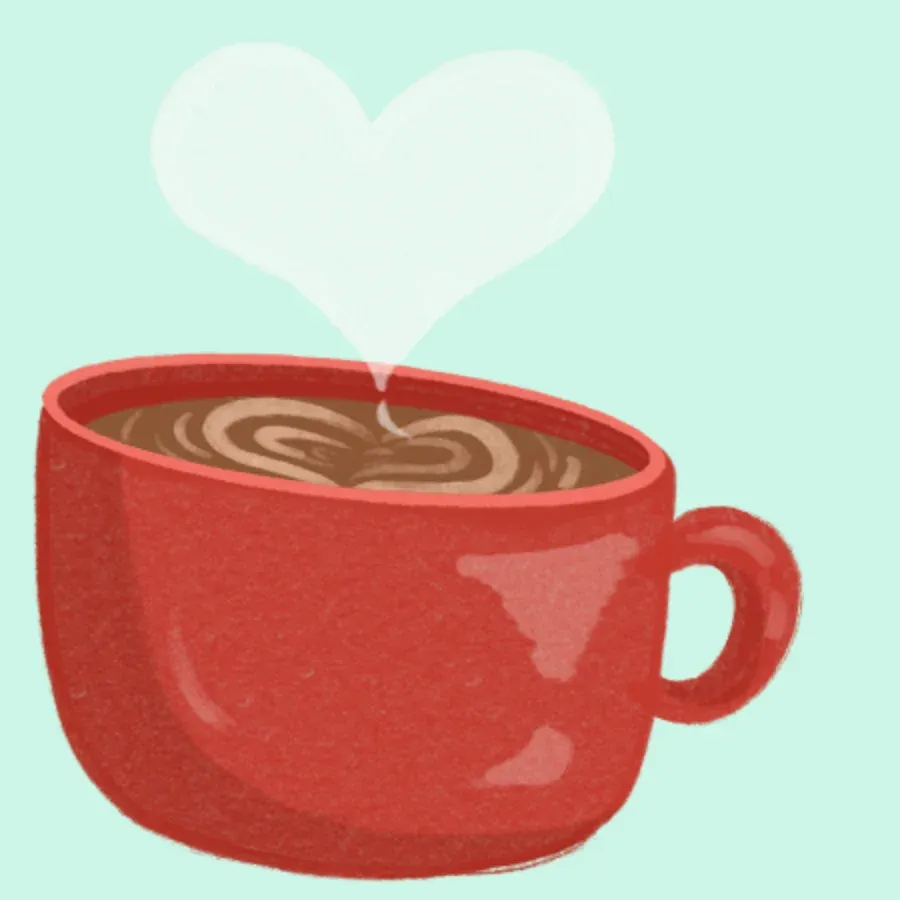 Merry Coworkers Coffee card inside left