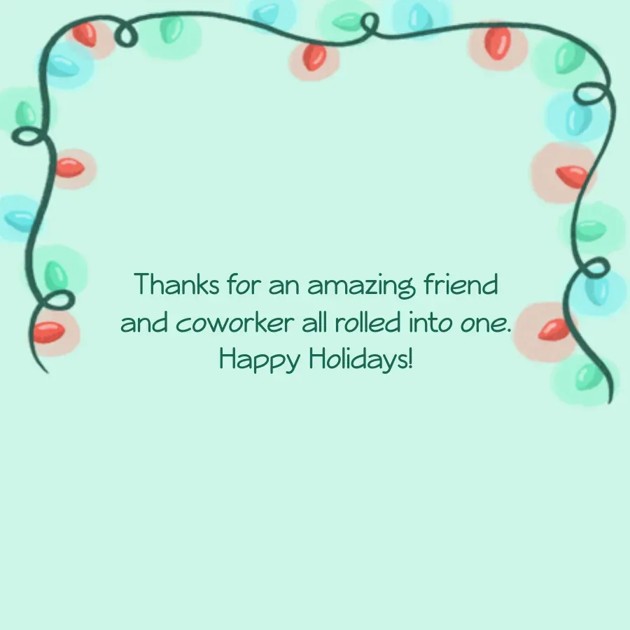 Merry Coworkers Coffee card inside right