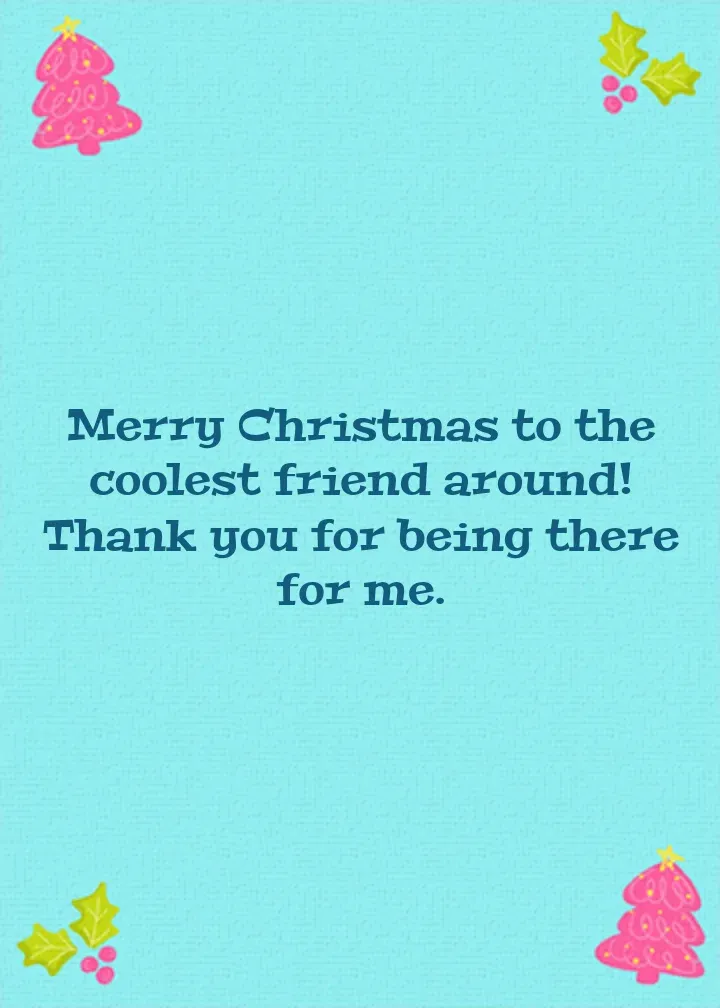 Fabulous Yule Thanks card inside right