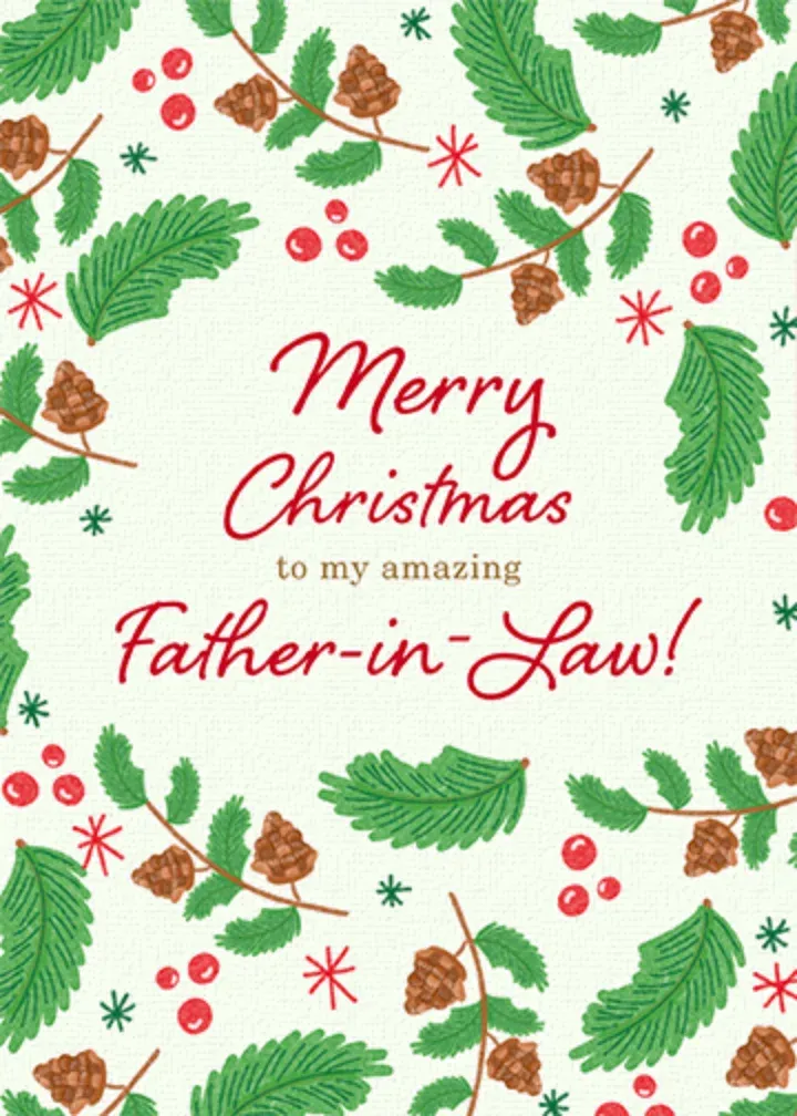 Christmas Father-In-Law card front