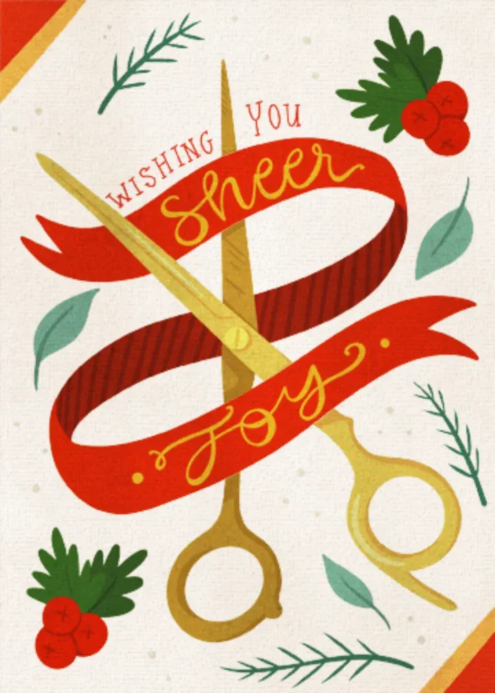 Sheer Joy Thanks card front