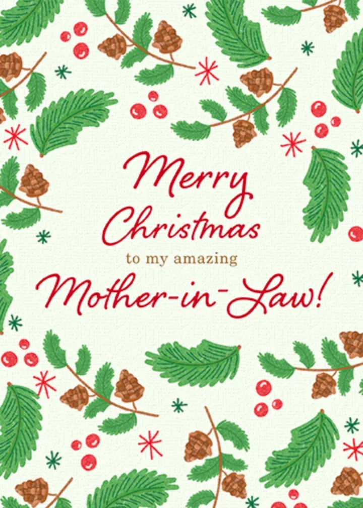 Christmas Mother-In-Law card front