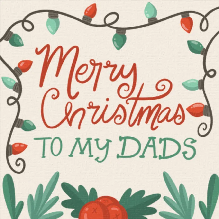 Merry Christmas Dads card front