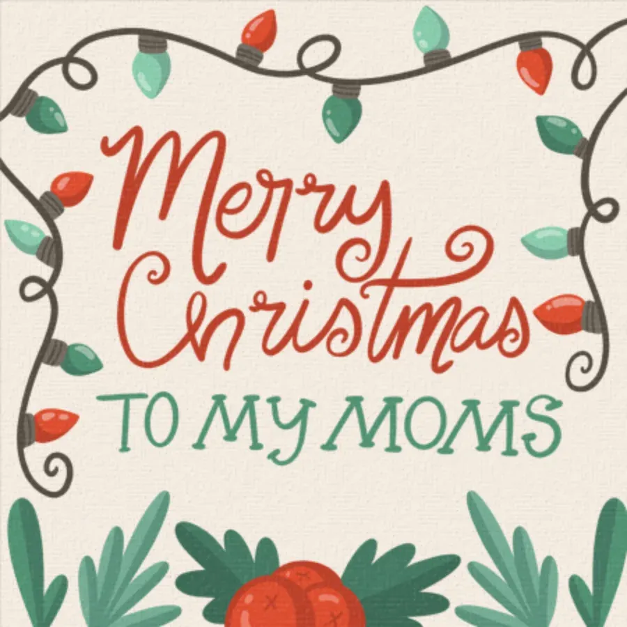 Merry Christmas Moms card front