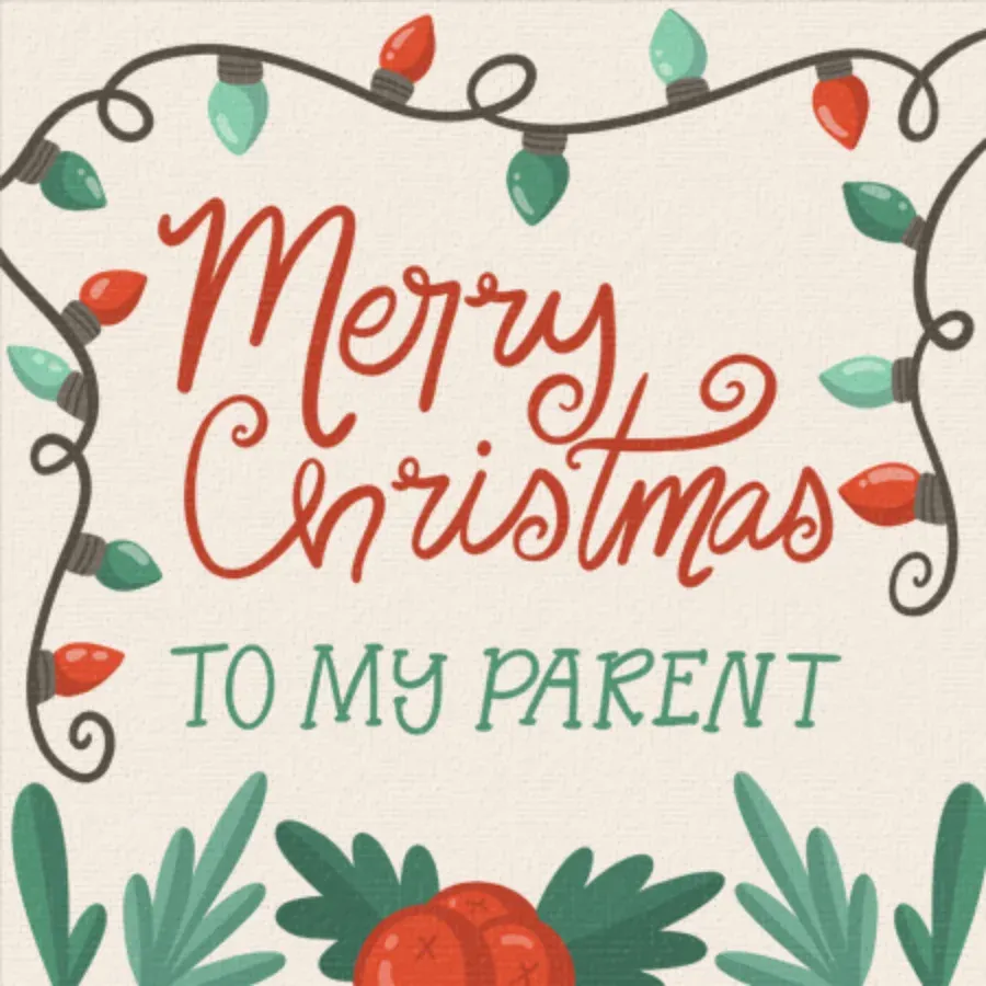 Merry Christmas Parent card front