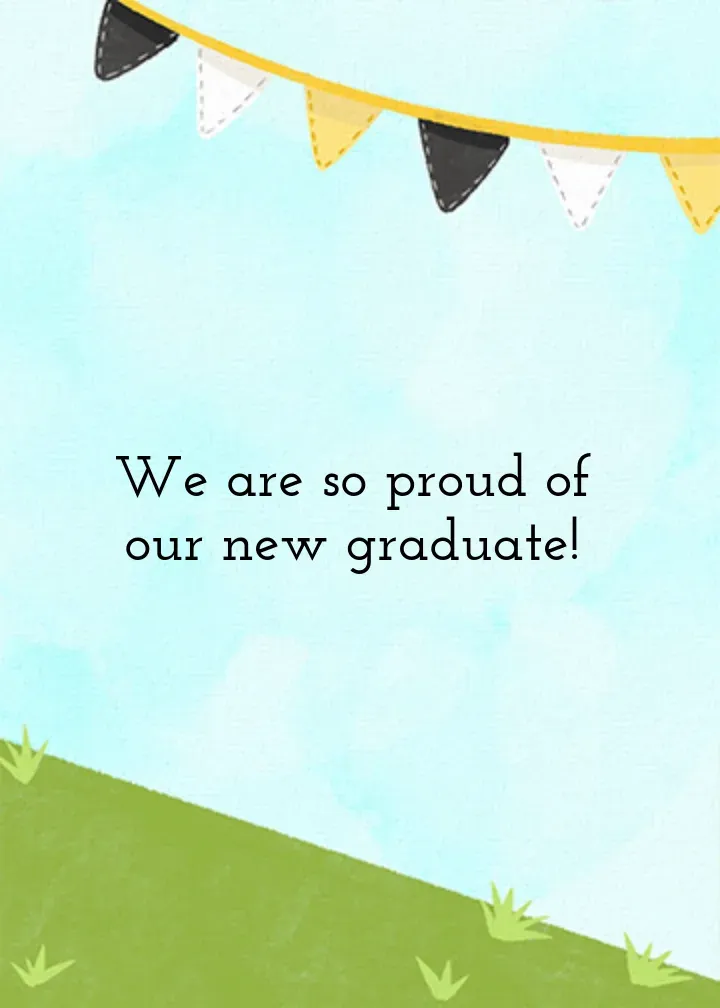 Football Grad Photo card inside right