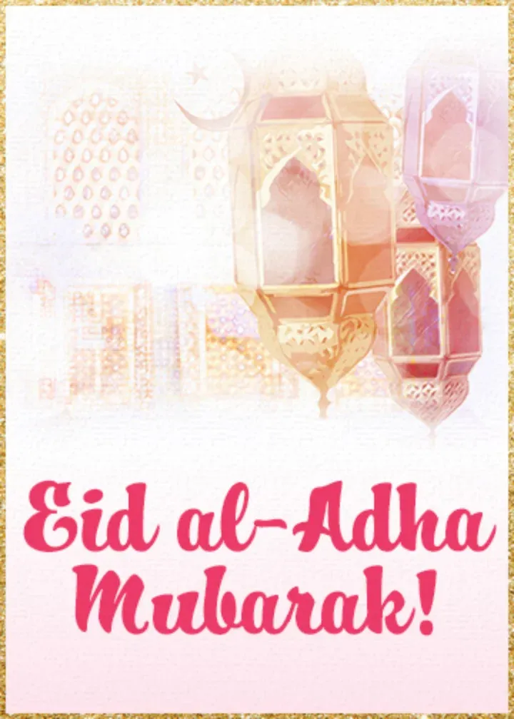 Eid al-Adha Mubarak card front