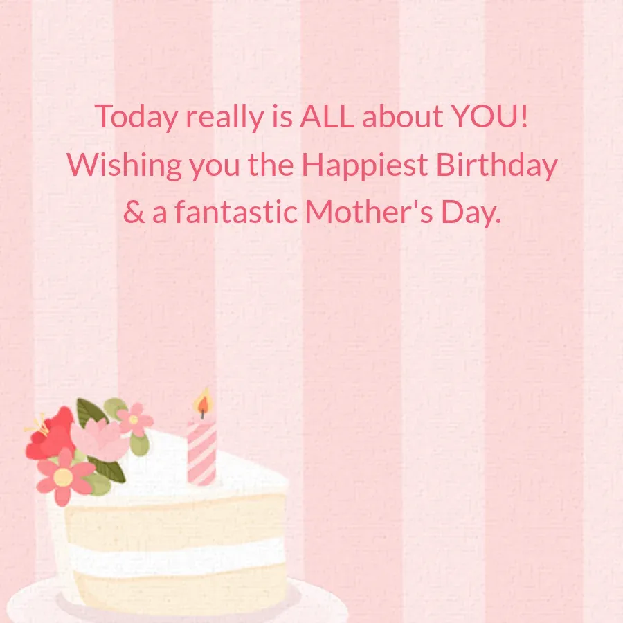 Mother's Day Birthday card inside right