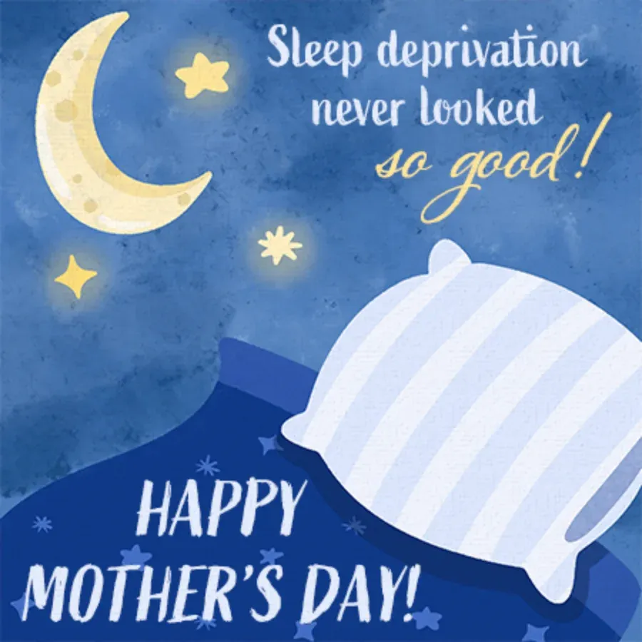 Sleepy Mom card front
